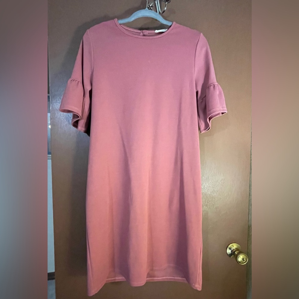 Les Amis Boutique Dress Ruffle Bell Sleeve Size L